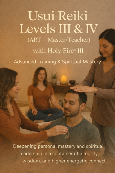 Usui Reiki Advanced Level, Master/Teacher Levels 3 & 4 with Holy Fire III Training